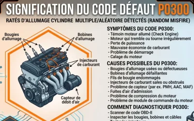 Code défaut P0300 : signification, causes et solutions pour les ratés d’allumage